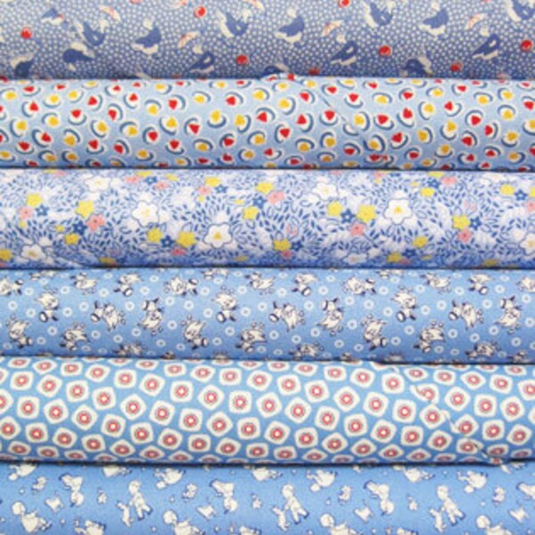 années 1930 Reproduction Feedsack tissu Fat Quarter Bundle - Choisissez votre couleur