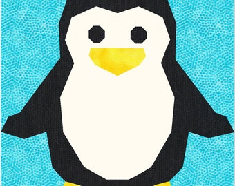 Little Penguin Foundation Paper Pieced Quilt Block Pattern