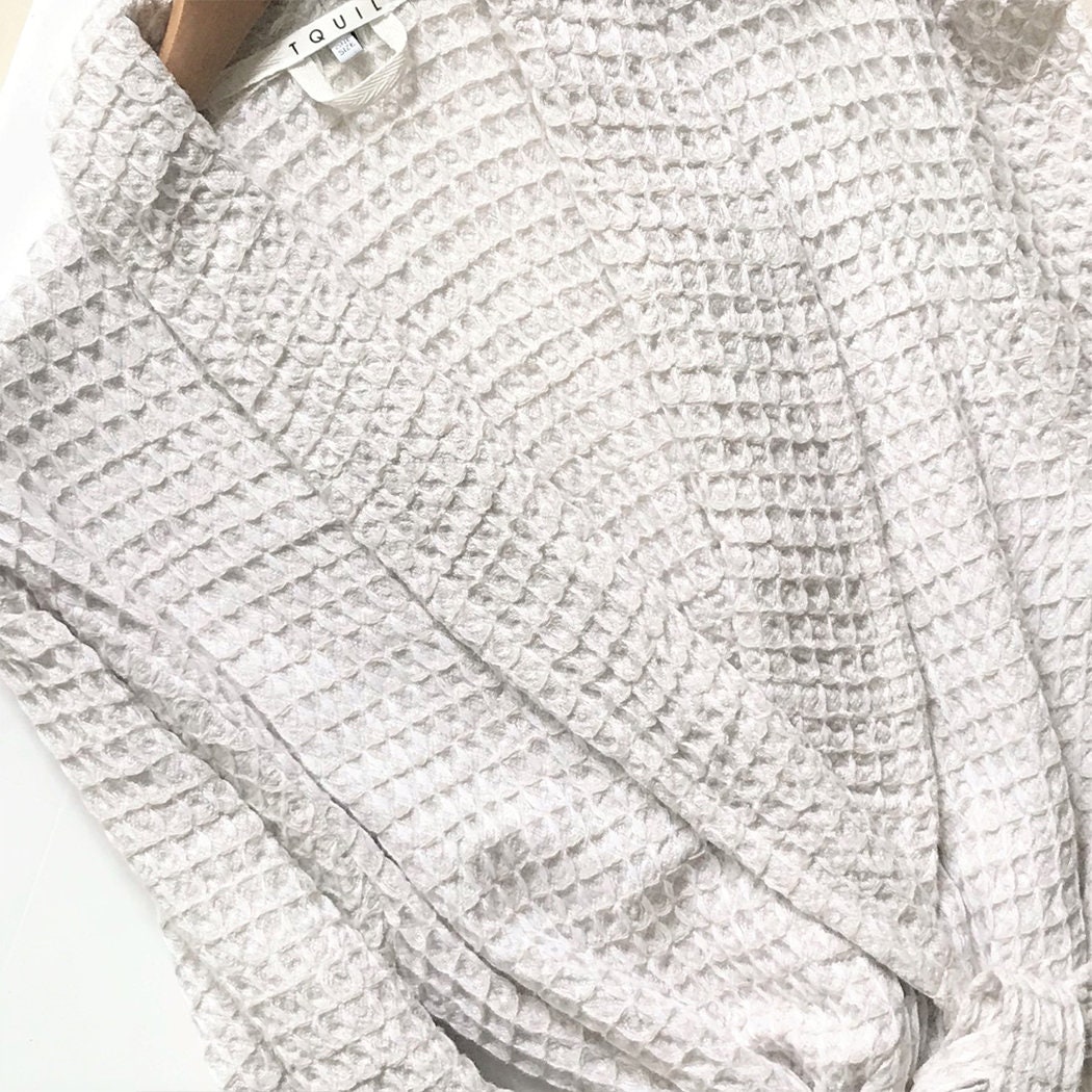 Turkish Cotton Waffle Gofret Robe - Best Seller , Unisex Perfect Gift for Spa Lover, Bath Wear, Soft Cotton Bathrobe