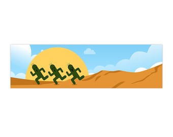 Adesivos para carros Deserto de Final Fantasy Cactuar