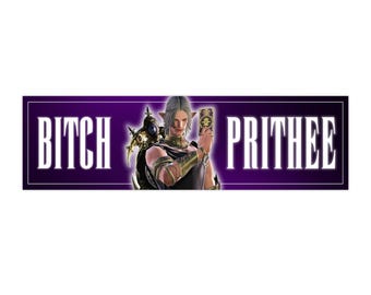 Pegatinas para parachoques de Urianger "Perra, por favor" de FFXIV