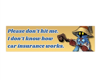 FF9 Vivi „Please Don't Hit Me“ Autoaufkleber