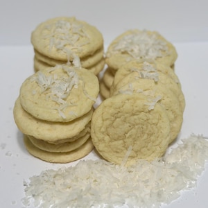 Coconut Sugar Cookies, Sugary Cookie, Homemade Dessert, Tropical Coconut,
