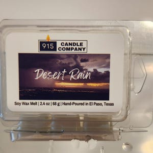 Scents of El Paso Soy Wax Melts (Aguas Frescas, Churro, Desert Rain, Green Chile, Mangonada) - Made in El Paso, Texas