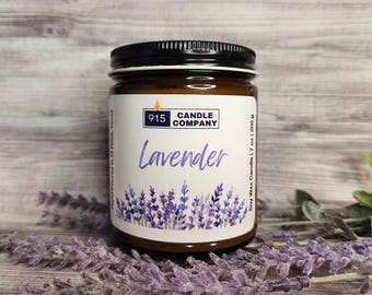 Lavender Scented Soy Wax Candle - Made in El Paso, Texas