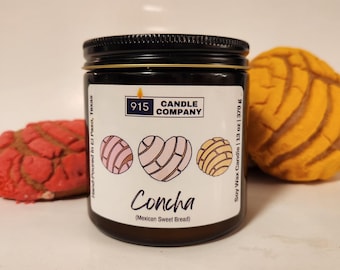 Concha (Pan Dulce) Scented Soy Wax Candle - Made in El Paso, Texas