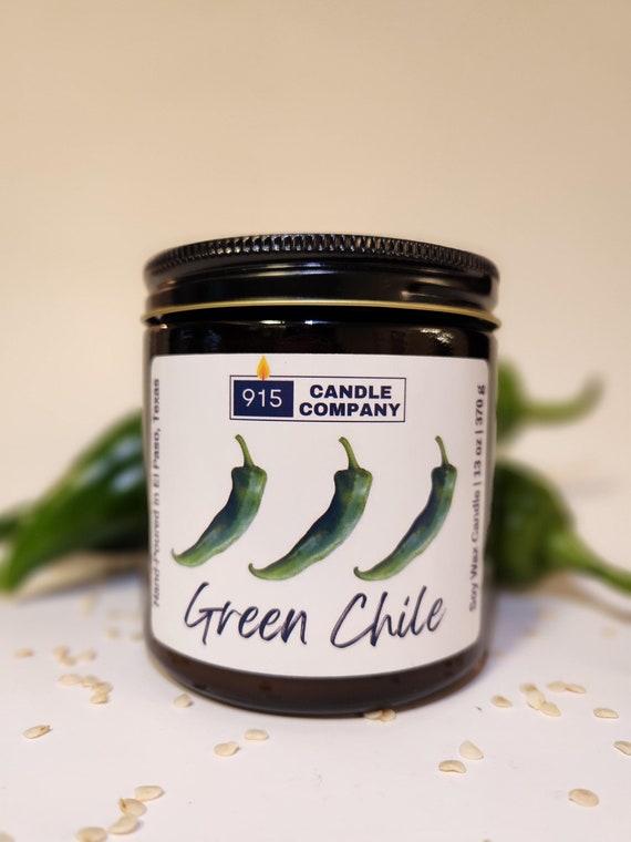 Green Chile Scented Soy Wax Candle - Made in El Paso, Texas