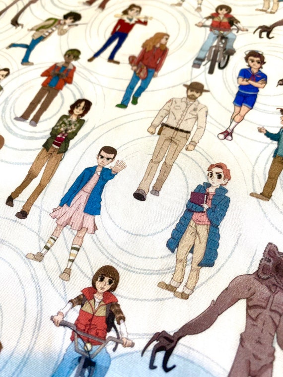 Swirly People, Stranger Things Inspired-- One 56" wide yard