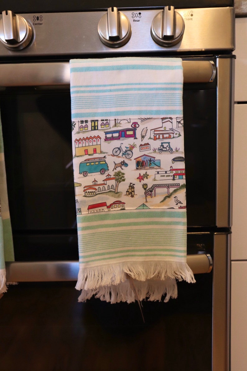 California Theme Gift San Clemente Dish Towel