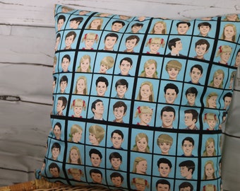 Brady Bunch-Inspired Pillow Cover-- 18"-- Zipper Closure