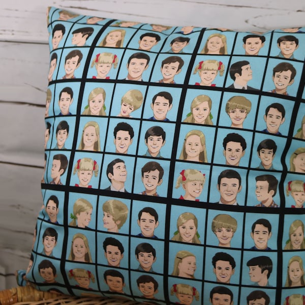 Brady Bunch-Inspired Pillow Cover-- 18"-- Zipper Closure