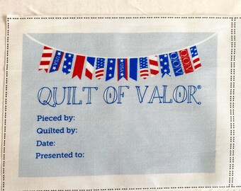 Quilts of ValorPatriotic Flags Quilt Label --Free Shipping