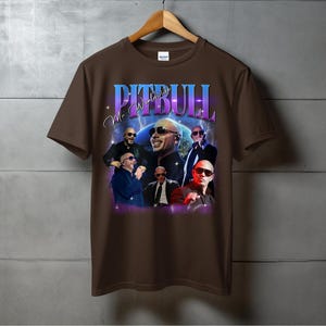 Cool Pitbull graphic t shirt, Unique Pitbull fan gift, Music lover t shirt, Perfect for casual wear, Trendy graphic tee