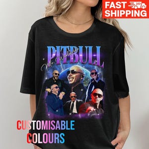 Pitbull Mr. Worldwide Vintage Fan Tee - 90s Rap Homage image 1