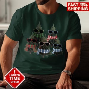 Matching Christmas Tree T-Shirts, Family Holiday Matching Shirts, Cute Christmas Tree Outfit, Christmas Party T-Shirts, Festive Tee
