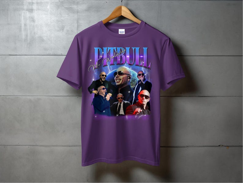 Pitbull graphic tee, hip hop music shirt, concert tour merchandise, fan gift idea, pop culture t-shirt for men and women
