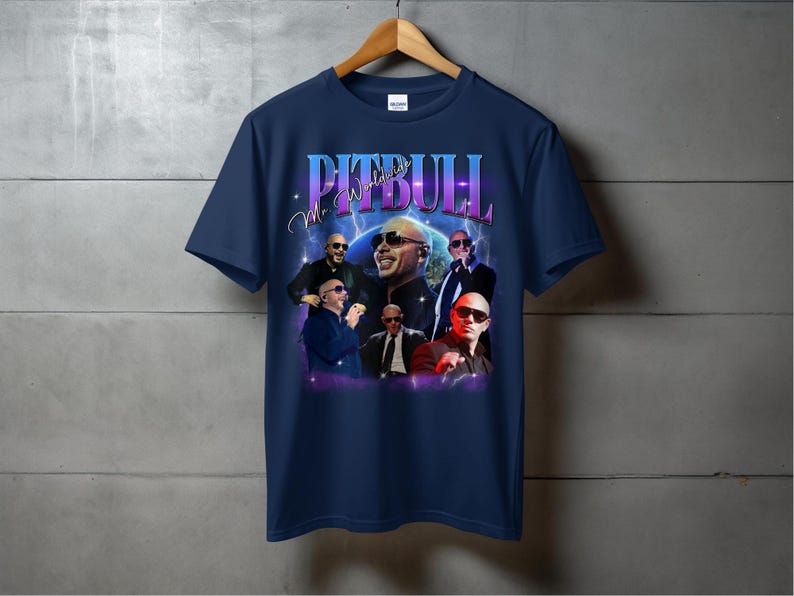 Pitbull Graphic T-Shirt, Music Legend Fan Shirt, Iconic Concert Tee, Casual Wear Top, Music Lover Gift, Unisex Graphic Tee