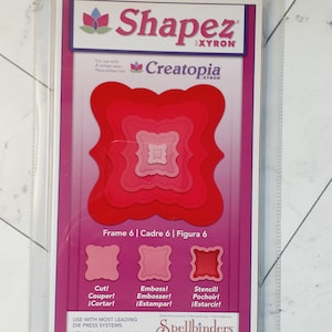 Frame 6 Die Set, Shapez Dies by Xyron for Spellbinders, Nested Frame Dies