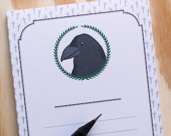 Cute raven writing pad list pad notepad to do