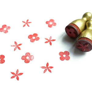 Mini stamp set: Simple flowers image 1