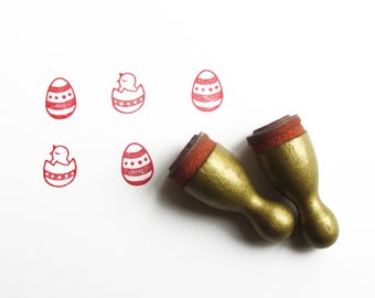 Mini Stempel: Ostern Set oder einzeln Küken Osterei