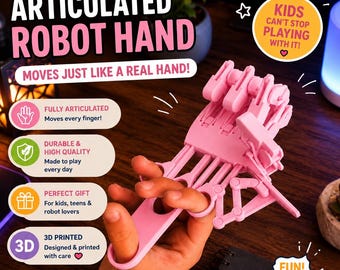 Articulating Hand Fidget Toy | Mechanical Moving Finger  Model STEM