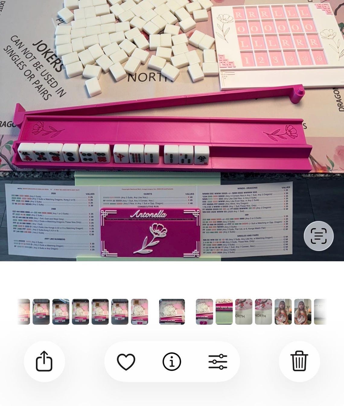 Mahjong Card Holder – American Mahjong Table Accessory, Angled Viewing ...