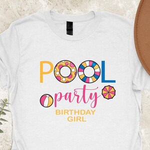 Pool Party Birthday T-shirt, Girl Pool Party Birthday Shirt, Summer Family Pool Party Shirts, Pool Party Girl Shirt,Long sleeve birthday