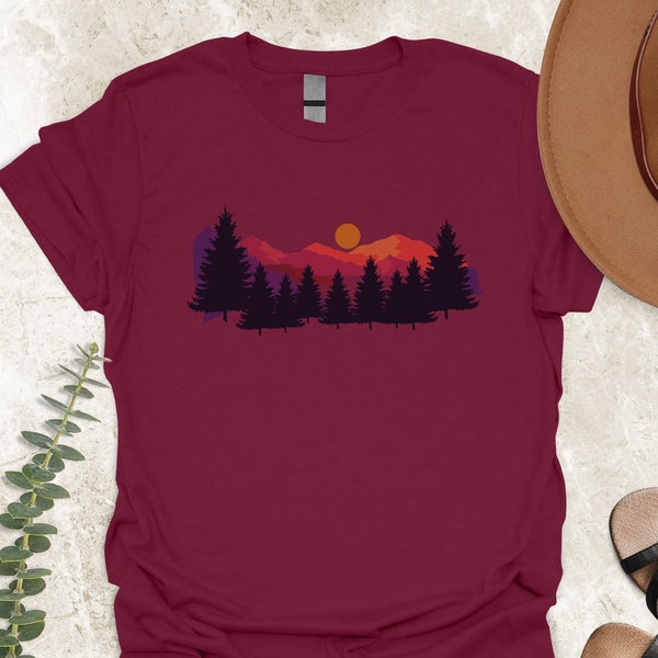 Heartbeat Mountain T-shirt, Mountain Sunset  Shirt, Adventure Sweatshirt, Hiking Hoodie, Travel Shirt, Summer Adventure Tee, Traveler Gift