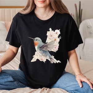 Bird Shirt, Bird Nest Tee, Watercolor Bird Branches, Bird Home Tshirt, Bird Cage, Bird Lover Shirt, Nature, Peace, Cute Bird, Gift For Bird
