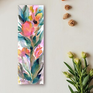 Pintura floral original em aquarela, arte com flores do campo, pintura original acessível - lindas flores 26