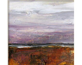 Abstract landscape. Seascape painting, serene art, in mat, colorful abstract, affordable artwork, modern abstract - Mystical Land Group 4