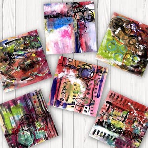 Original Abstract Art, Abstract Painting, Affordable art - Abstract Composition Group 3