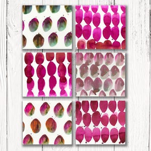 Original Abstract Watercolor Art, Abstract Pattern Painting, Affordable art - Color Music Group 1
