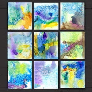 Original Abstract Watercolor Art, Abstract Painting, Affordable art - Lost In Meditation group 3