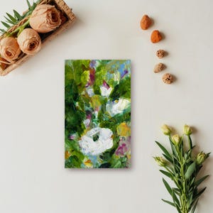 Pintura Floral Abstrata Original, Arte Floral, Pintura Original Acessível em Papel - Floral Euphoria 8