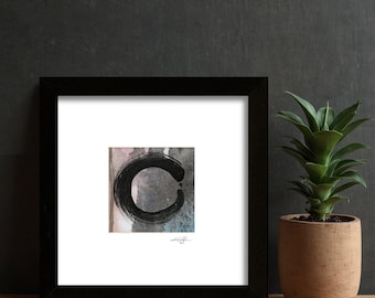 Enso painting, Zen Circle abstract Original watercolor art ooak painting, colorful, affordable artwork, modern abstract - The Enso Of Zen 7