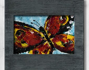 Original framed Butterfly painting - Butterfly Beauty 2