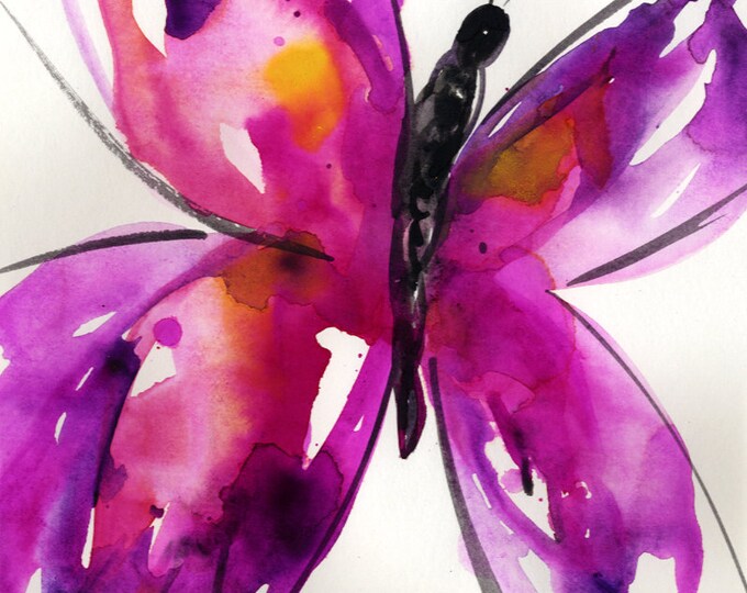 Butterfly Song 30... Original Abstract Watercolor Art Ooak Etsy