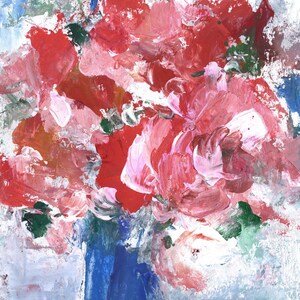 Original Floral painting, Flowers In Vase - A Bouquet In The Cottage 1