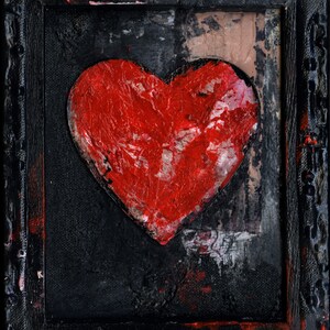 Original Mixed Media Heart Assemblage, Wall Sculpture Art  - Untamed Heart 1