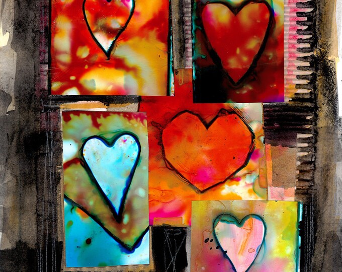 Heart Encounters... No.2 Original Contemporary Mixed Media Etsy
