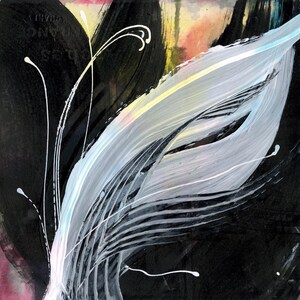 Original Abstract Floral Zen Painting, Serene Art, Affordable Original Painting - Beautiful Melody 64