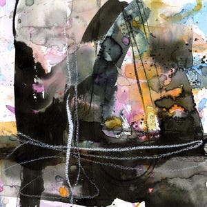 Original Watercolor Zen Abstract Painting, Serene Art, Affordable Original Painting - Embracing Wabi-Sabi 3