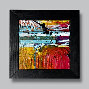 Abstract painting, Small Framed Mixed Media art, Original, Affordable art - Abstract Delights 1