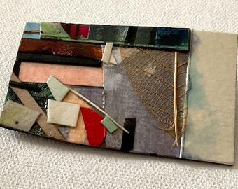 Originele handgemaakte Mixed Media kunstzinnige broche pin