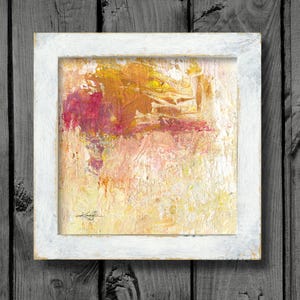 Peinture abstraite, art technique mixte petit cadre, art original et abordable - Serenity Abstraction 4