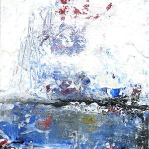 Abstrakte Malerei, Mixed Media on Canvas Panel, Originale, Erschwingliche Kunst - Mixed Media Encounter