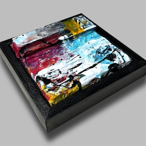 Abstract painting, Small Framed Mixed Media art, Original, Affordable art - Abstract Delights 2