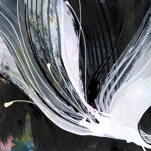 Original Abstract Floral Zen Painting, Serene Art, Affordable Original Painting - Beautiful Melody 65